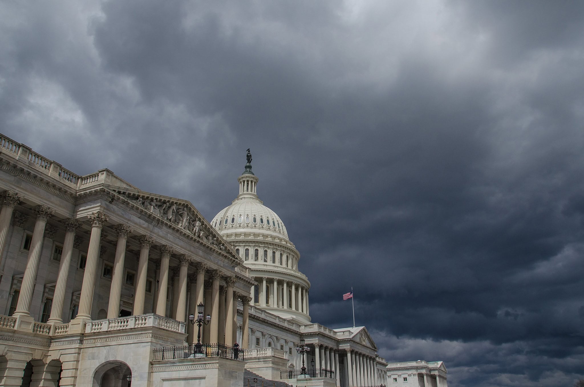 US Capitol in storm Photo of US Capitol on Jan 6